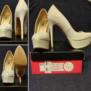 White Closed-Toe Pumps